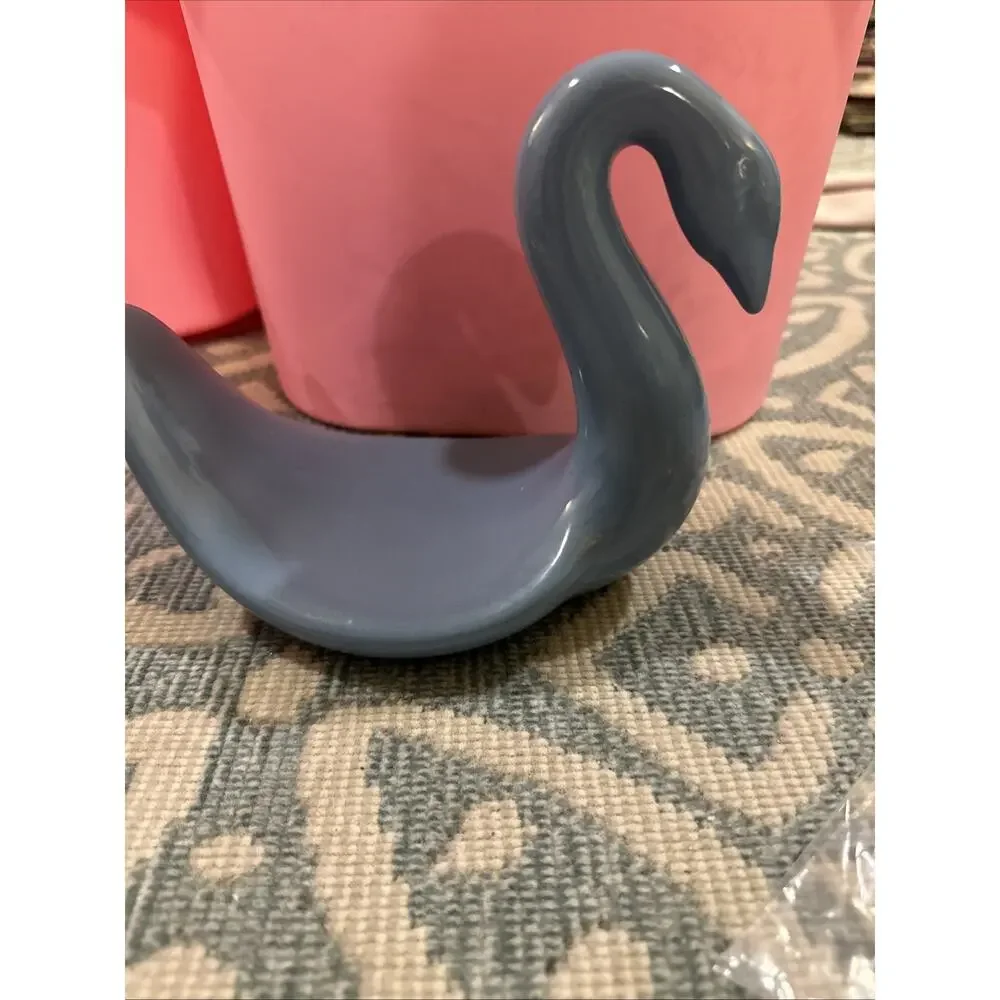 Vintage Nova Swan Ceramic Cloth Towel Soap Holder Cream‎ Blue Bath Decor Dish